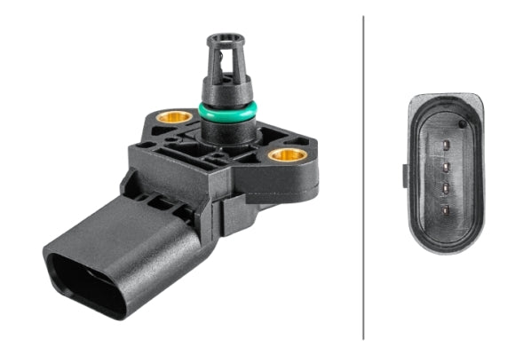 HELLA 6PP 358 152-301 Boost Pressure Sensor - 3-Pin, Screwed Connection