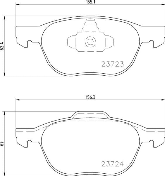 Mintex Brake Pad Set fits -Ford Mazda Volvo MDB2634 (also fits other vehicles)
