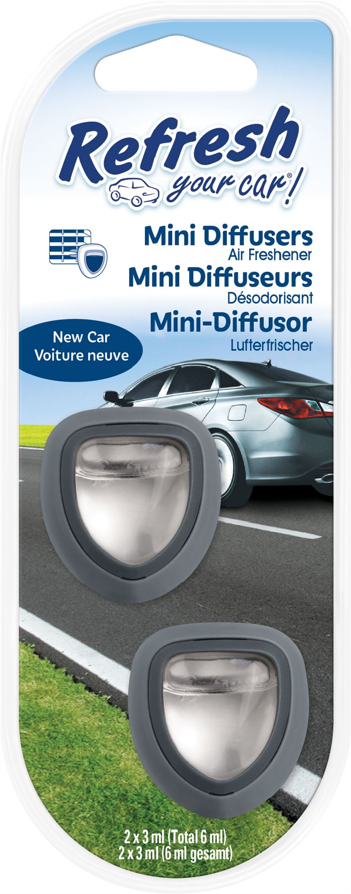Refresh Your Car 301408400 Air freshener New Car Scent Mini Diffuser T