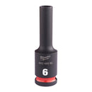 Milwaukee Hex socket ShW 3/8 deep 6mm-1pc - 4932480280