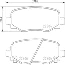 Mintex Brake Pad Set fits -Fiat Jeep MDB3769 (also fits other vehicles)