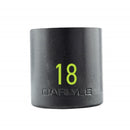Carlyle Hand Tools 1/2in Drive 18mm 6 PT Stubby Impact Socket - CISST1218M