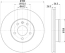 Mintex Brake Discs fits -Ford Seat VW V274:5 MDC1542C (also fits other vehicles)