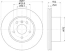 Mintex Brake Discs fits -Land Rover V297:5 MDC1445 (also fits other vehicles)