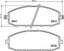 Mintex Brake Pad Set fits -Nissan MDB1902 (also fits other vehicles)