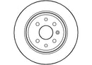 Disctech Brake Disc (Single) - Fits Honda, Opel - ABD2907 - Rear Axle
