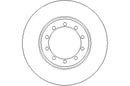 Disctech Brake Disc (Single) - Fits Ford, Mercedes-benz - ABD3213 - Rear Axle