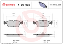 Brembo Brake Pad Set - P06035