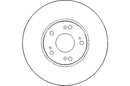 Disctech Brake Disc (Single) - Fits Honda - ABD2265 - Front Axle