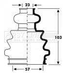 First Line Cv Joint Boot Kit  - FCB2803 fits Skoda Fabia - Inner