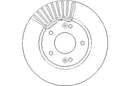 Disctech Brake Disc (Single) - Fits Hyundai, Peugeot - ABD2617 - Front Axle