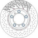 Disctech Brake Disc (Single) - Fits Porsche - ABD4002 - Front Axle Right