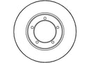 Disctech Brake Disc (Single) - Fits Daihatsu, Fiat - ABD3474 - Front Axle
