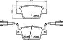Mintex Brake Pad Set fits -Chrysler Fiat MDB3303 (also fits other vehicles)