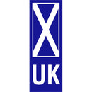 Castle Promotions SCOTTISH UK NO. PLATE STICKER - V646