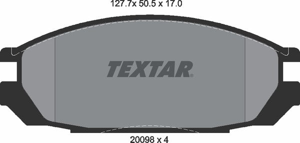Textar Brake Pad Set - 2009801