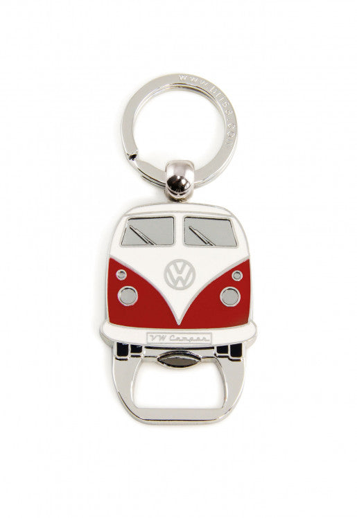 VW T1 Bus Key Ring With Bottle Opener In Blister Packaging - Red