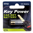 Key Power Coin Cell Battery 27A - Alkaline 12V - Box of 10 - 27AKP-PK10