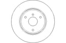 Disctech Brake Disc (Single) - Fits Renault, Smart - ABD3047 - Front Axle