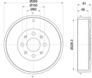 Mintex Brake Drum (Single) fits -Fiat Opel Vauxhall MBD256 (also fits other vehicles)