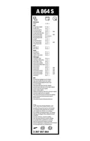 Bosch Aerotwin Front Wiper Blade Set - 650/450mm - A864S