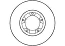 Disctech Brake Disc (Single) - Fits Seat, Toyota - ABD3469 - Front Axle