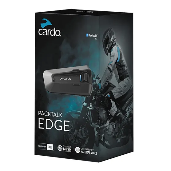 Cardo PackTalk Edge Bluetooth Helmet Headset Intercom - Single