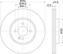 Mintex Brake Discs fits -Mini V275:4 MDC2083 (also fits other vehicles)