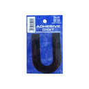 Castle Promotions U - 3in. Adhesive Digit - Black - Pack Of 12 - DPX12U
