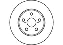 Disctech Brake Disc (Single) - Fits Renault, Toyota - ABD2796 - Front Axle