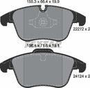 Textar Brake Pad Set - 2227201