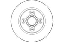 Disctech Brake Disc (Single) - Fits Citroën, Honda - ABD2132 - Rear Axle