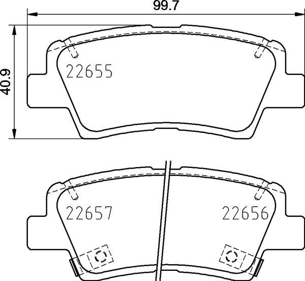 Mintex Brake Pad Set fits -Hyundai Kia MDB4021 (also fits other vehicles)