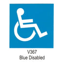 Castle Promotions Indoor Vinyl Sticker - Blue - Disabled - V367