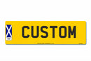 Oversized Rear Aluminium Number Plate 533 X 152 Scotland