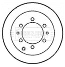 Borg & Beck Brake Disc (Pair)  - BBD5125