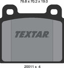 Textar Brake Pad Set - 2001104
