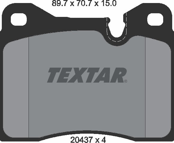 Textar Brake Pad Set - 2043703