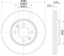 Mintex Brake Discs fits -Saab S259:4 MDC710 (also fits other vehicles)