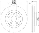 Mintex Brake Discs fits -Lexus Toyota V250:5 MDC1850 (also fits other vehicles)