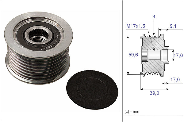 INA Alternator Freewheel Clutch - Part No - 535004910