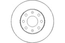 Disctech Brake Disc (Single) - Fits Alfa romeo, Chevrolet - ABD3092 - Front Axle
