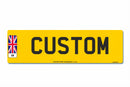 Oversized Rear Aluminium Number Plate 533 x 152 GB