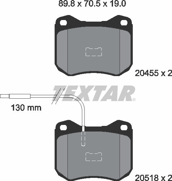 Textar Brake Pad Set - 2045502