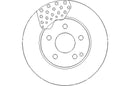 Disctech Brake Disc (Single) - Fits Mercedes-benz - ABD2614 - Front Axle
