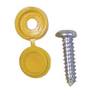 Pearl Consumables Number Plate Caps & Screws - Yellow - Pack of 50 - PNP144R