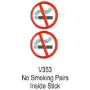Castle Promotions Indoor Vinyl Sticker - No Smoking Circle Pair - V353