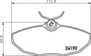 Mintex Brake Pad Set fits -Jaguar MDB2641 (also fits other vehicles)