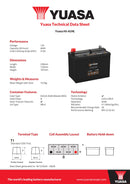 Yuasa Mazda MX5 AGM Starter Battery - HJ-A24L - 4 Year Warranty