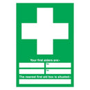 First Aider Awareness Sign - Rigid Polypropylene - 297mm x 210mm - FMS04350R